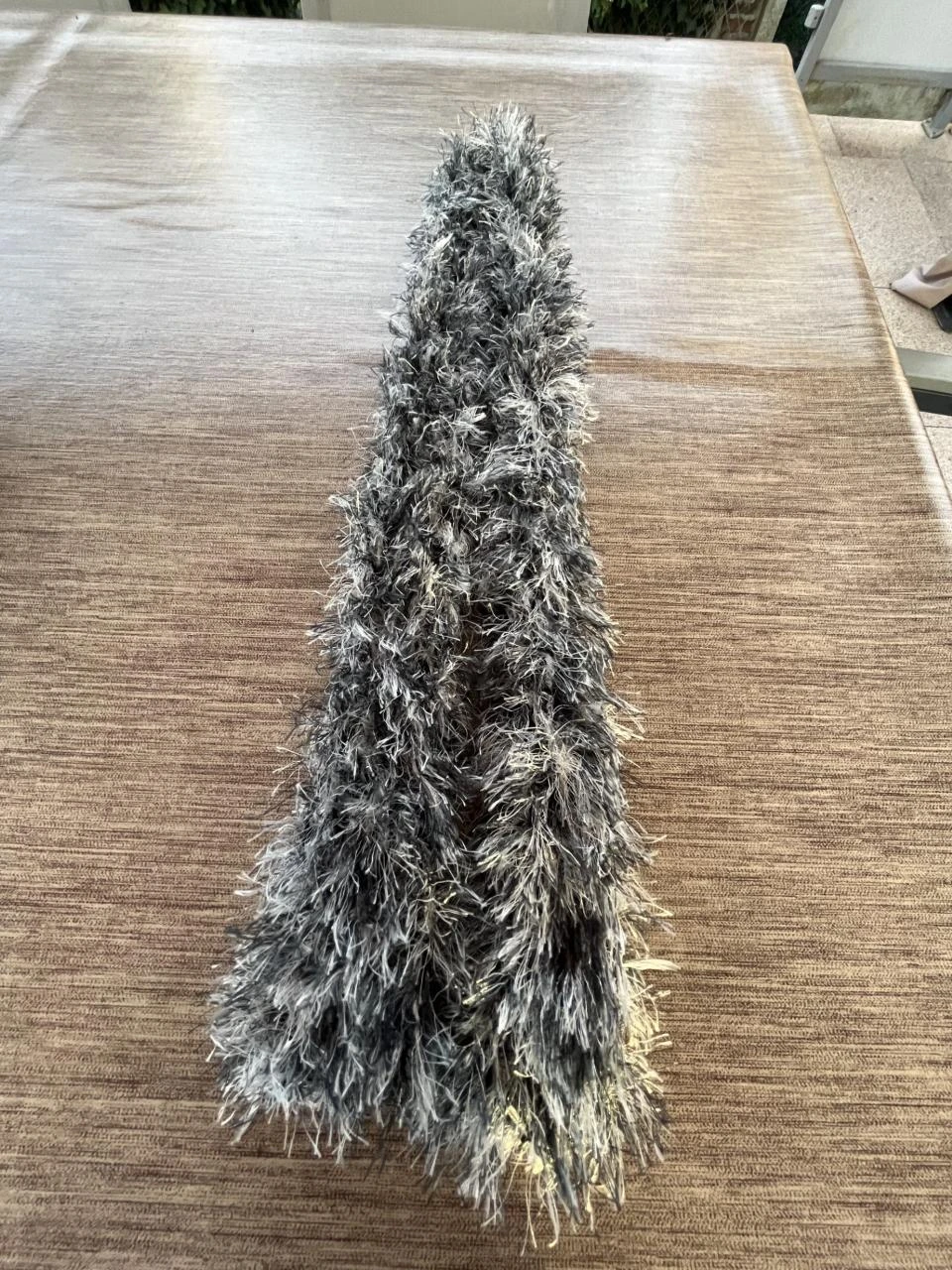 Sjaal Snood sjaal bufanda sjaal scairf sciarpa lenço Noir Blanc Gris lon – photo 2